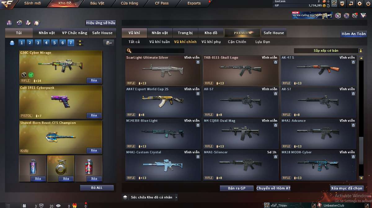 shop acc cf uy tin gia re
